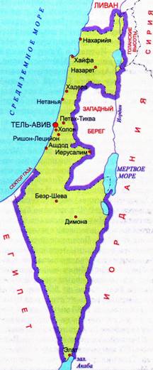 Карта Израиля
