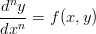 dny- dxn =  f(x,y)  