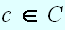 $c\in C$