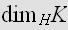$\dim _{H}K$