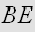 $BE$