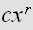 $cx^{r}$