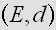 $\left( E,d\right) $