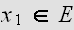 $x_{1}\in E$