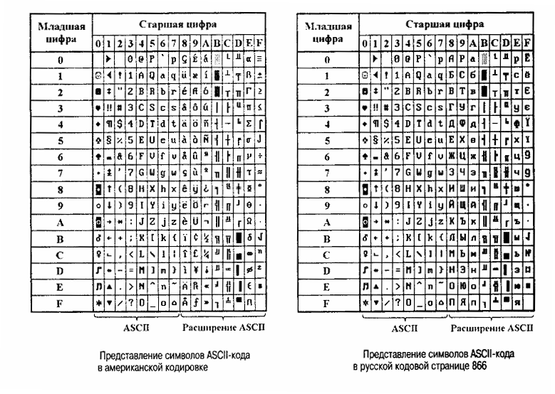 Таблица Кодов Символов